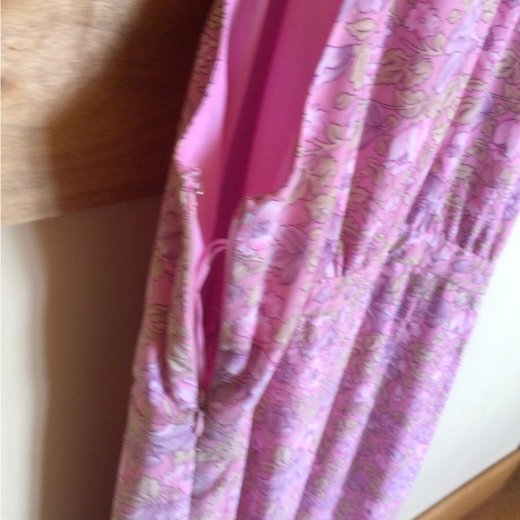Likely pink floral print midi dress NWT - Picture 7 of 8